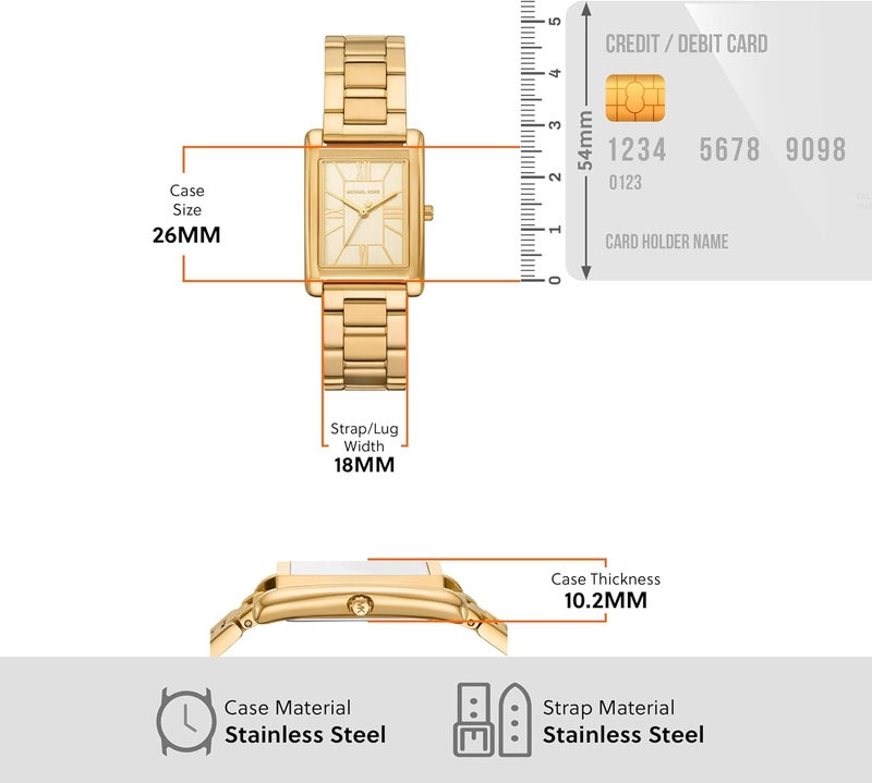 مايكل كورس Women Michael Kors Essex Fitness Watch MK4904 - Gold Tone Stainless Steel - Image 5