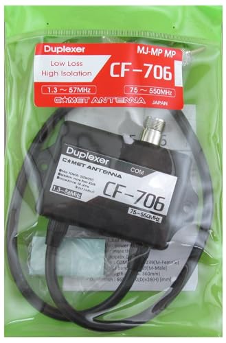 Comet CF-706 Duplexer for Transceivers HF VHF UHF 1.6–30 MHz / 49–470 MHz / 840–2000 MHz with PL-259 Connectors High Isolation Low Loss Coaxial Splitter Combiner for Amateur Radio and Base Use - Image 3
