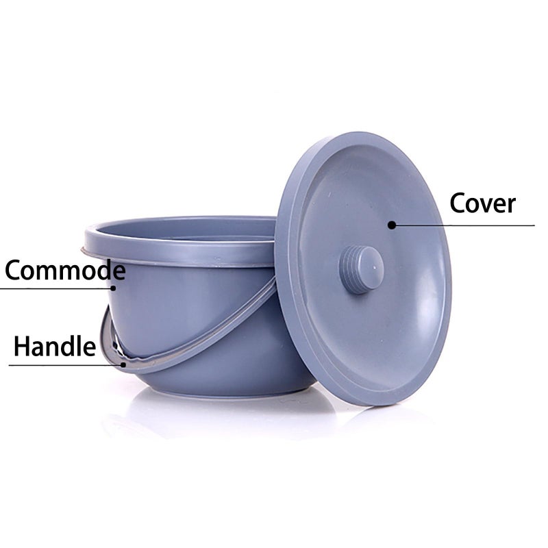 One Color Plastic Portable Spittoon Urinal with Lid for Women and Men Outdoor Travel Bedpan Potty - Image 4