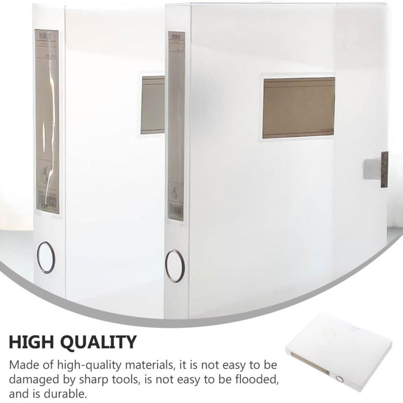 A4 File Storage Box Set of 2 5 5cm Thick Document Organizer For Office Desktop Filing - Image 4