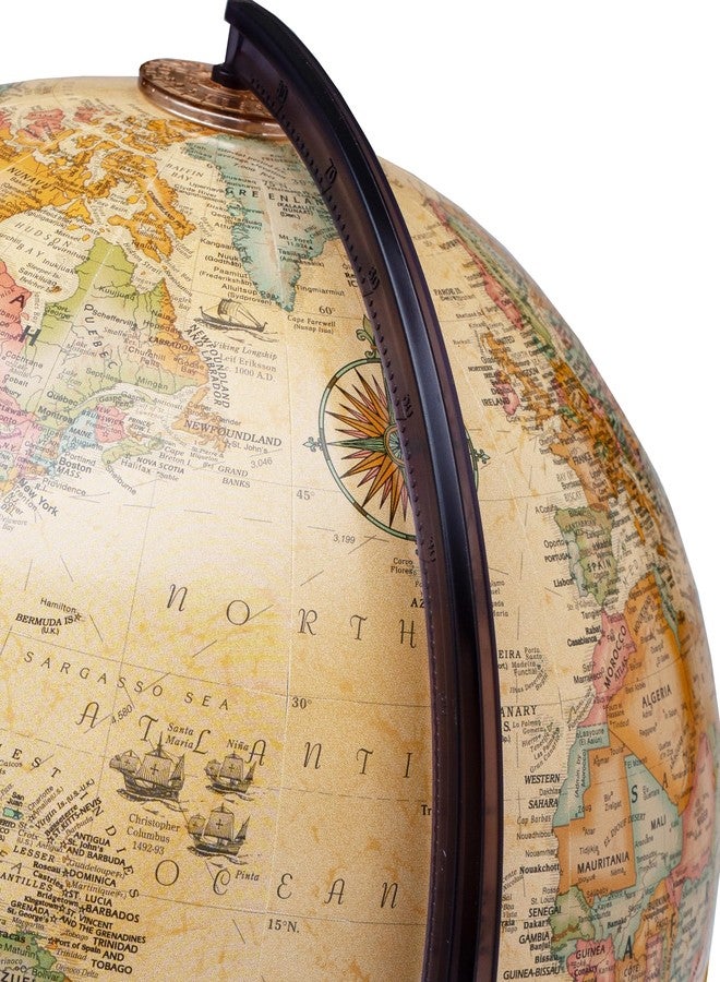 Replogle Easy to Assemble Replogle World Classic Globe, 12" Desktop World Globe For Home or Office Desk Decor, Raised Relief, Up-to-date Cartography, Made in the USA, Antique - Image 4