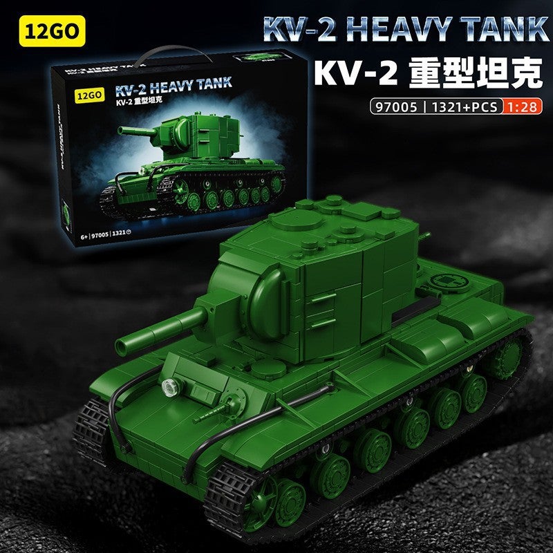 12Go Main Tank Building Block Assembly Model Small Particle Boy Toy Supply High Difficulty Adult Building Blocks - Image 1