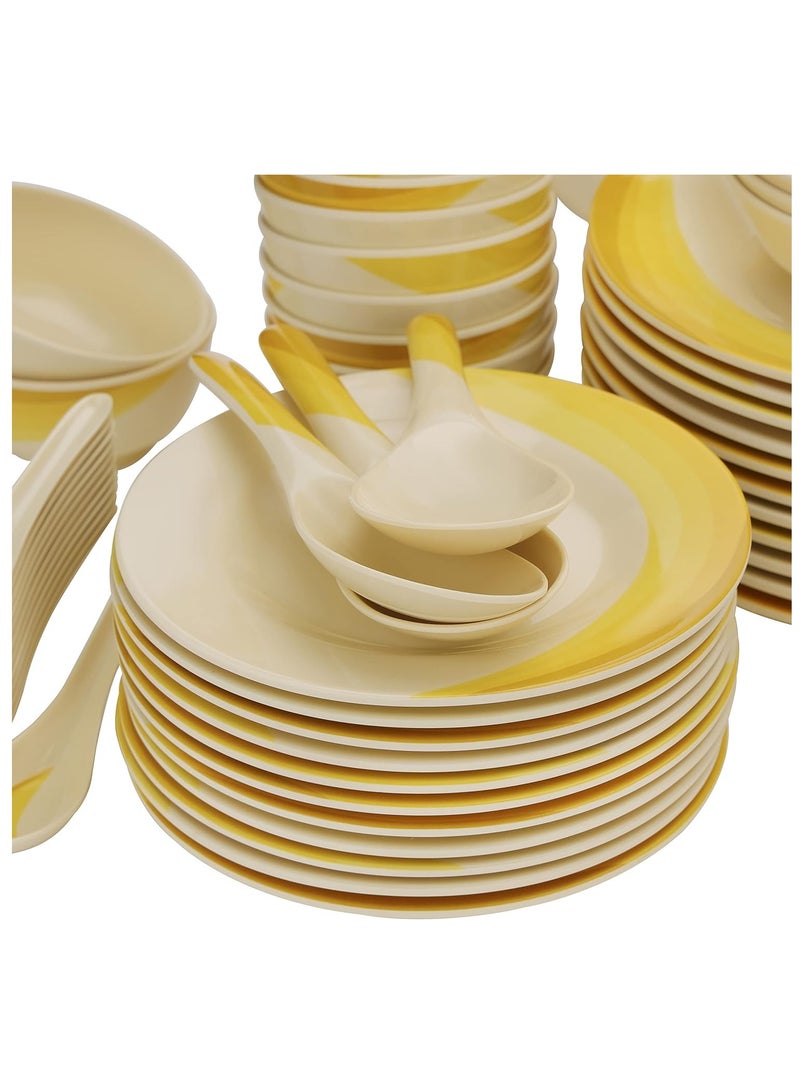 أي كي دي سي طقم عشاء ميلامين رويال فورد، 64 قطعة، RF8102 - Image 4