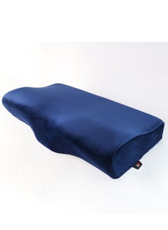 Advanced medical memory foam sleeping pillow to prevent neck, shoulder and spine pain (60 x 35 x 13, blue)
