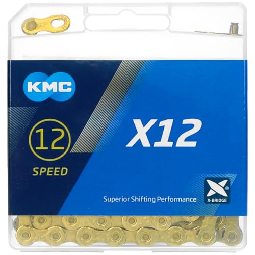 KMC X12 12 Speed Chain, Ti-N Gold, 126 Link - Image 1