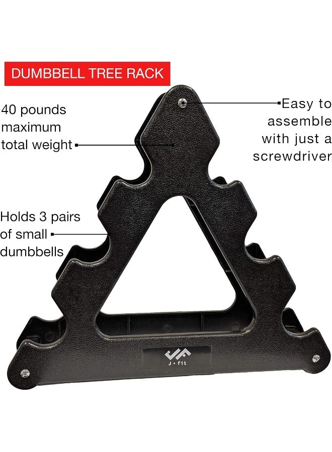 JFIT Dumbbell Tree Rack, Black - Holds up to 40 lbs of Dumbbells (NO WEIGHTS INCLUDED) - Image 5