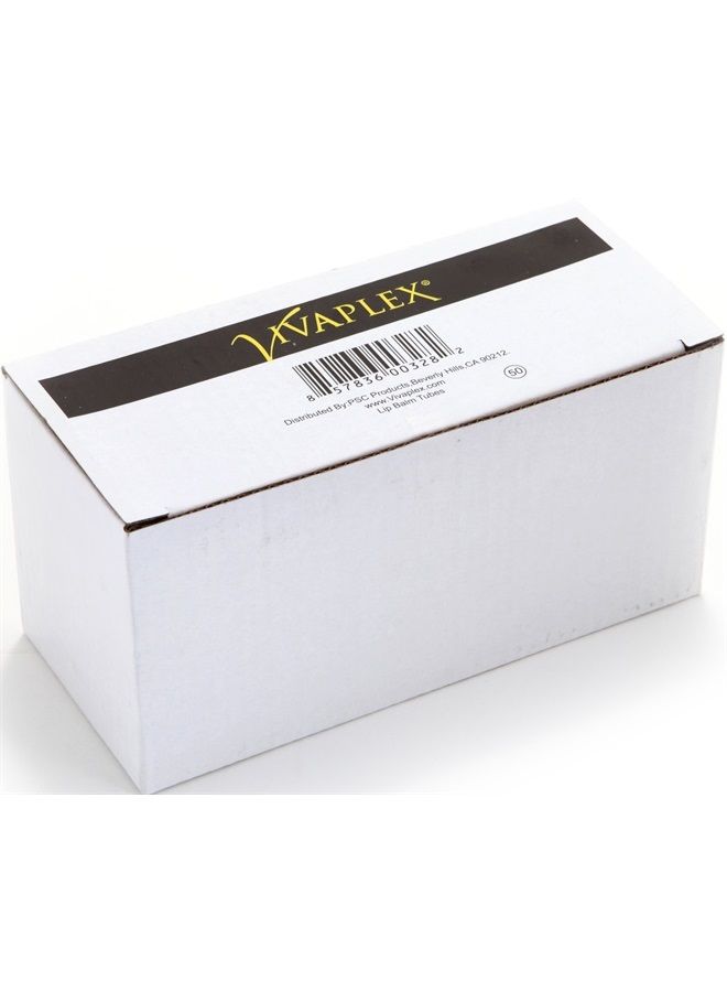 Vivaplex 50, Clear, Empty, 5.5 ml Lip Balm Tubes with White Caps - Image 2