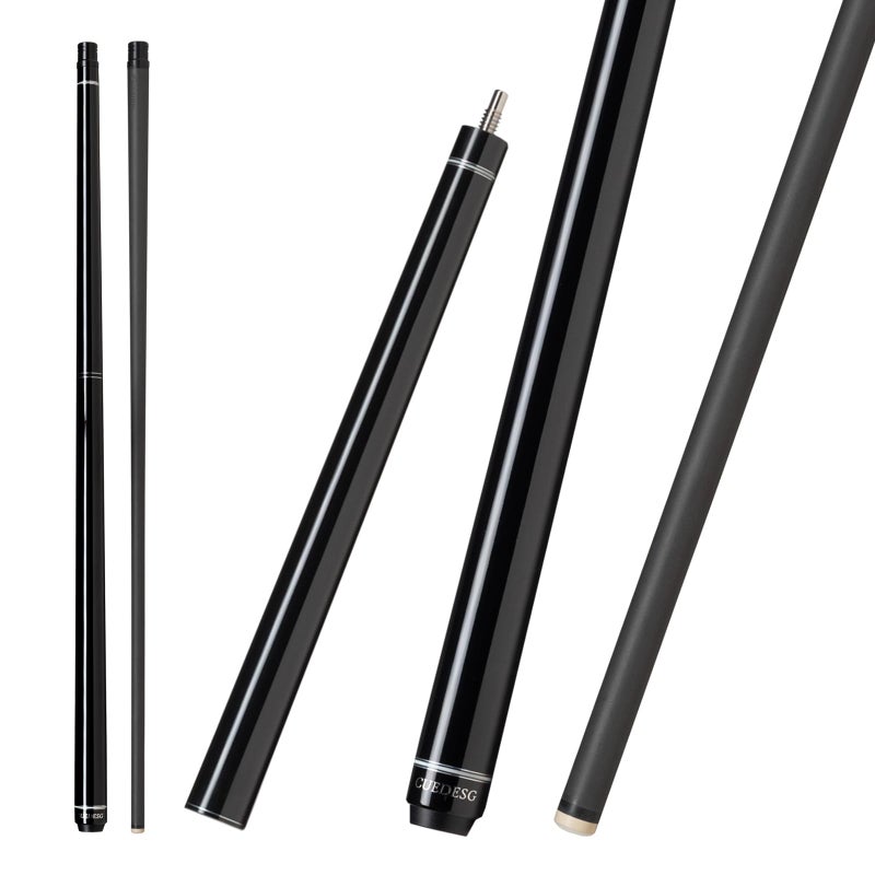 CUEDESG Carbon Fiber Break Jump Cue Pool Stick3 Piece Breaking Pool CueLow Deflection Jump Break Cue 13mm Pro Tip with PU Bag 21oz_Black - Image 2