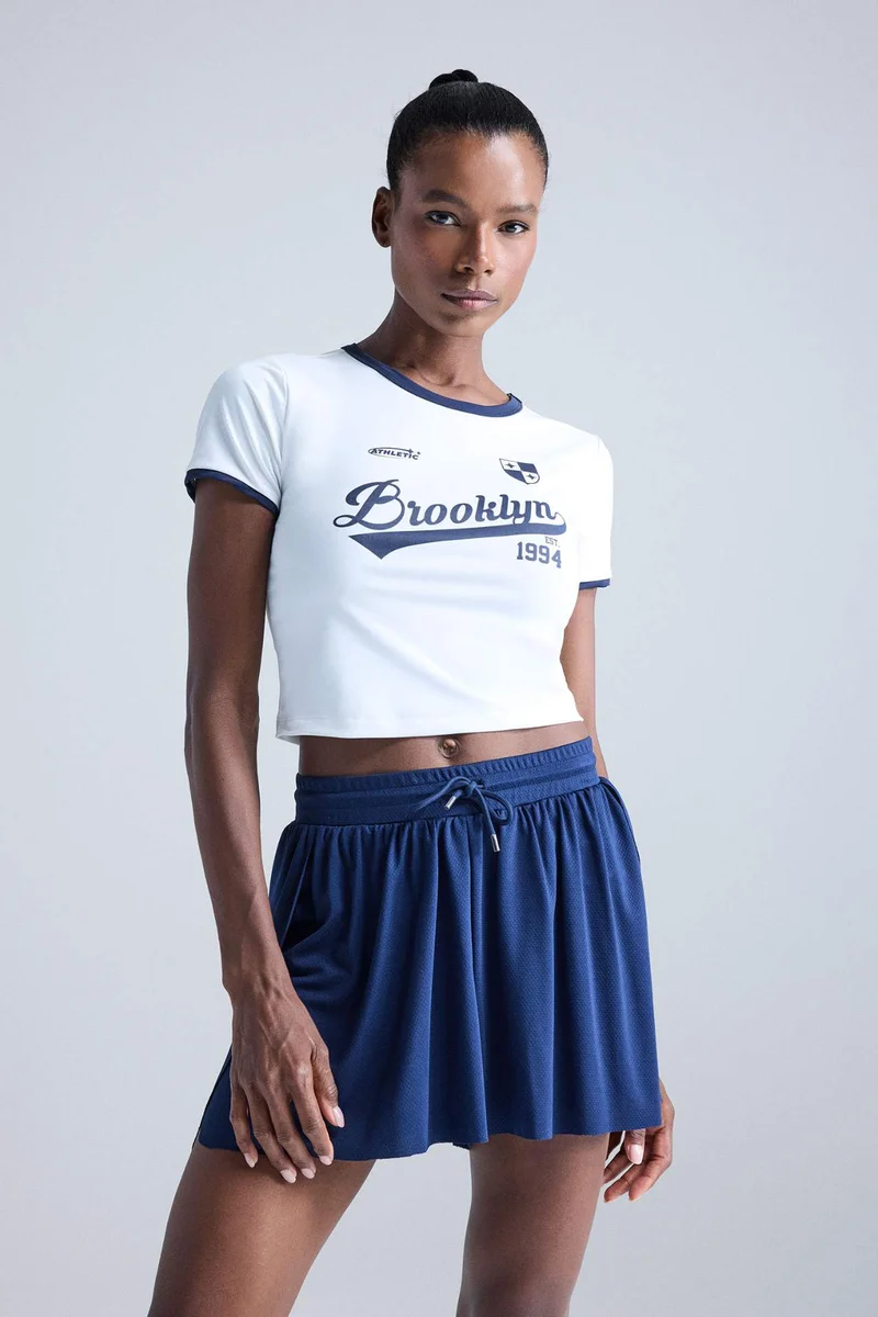 ديفاكتو DeFactoFit Crop Top Sports T-Shirt
