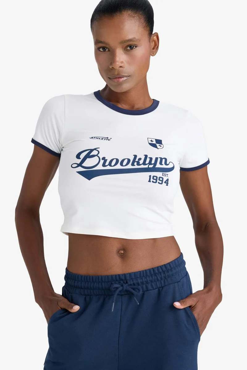 Defacto  DeFactoFit Crop Top Sports T-Shirt for Women | Best Price UAE