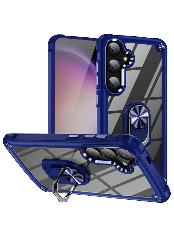 S-TOP Case For Samsung Galaxy S24 5G TPU + PC Lens Protection Phone Case with Ring Holder - Image 1