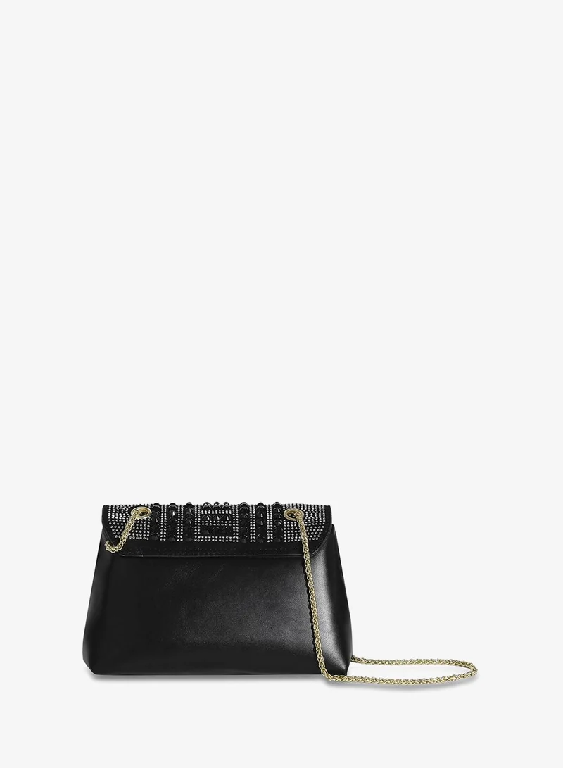 Haute Sauce  All Over Studs Handbag - Black for Women | Best Price UAE