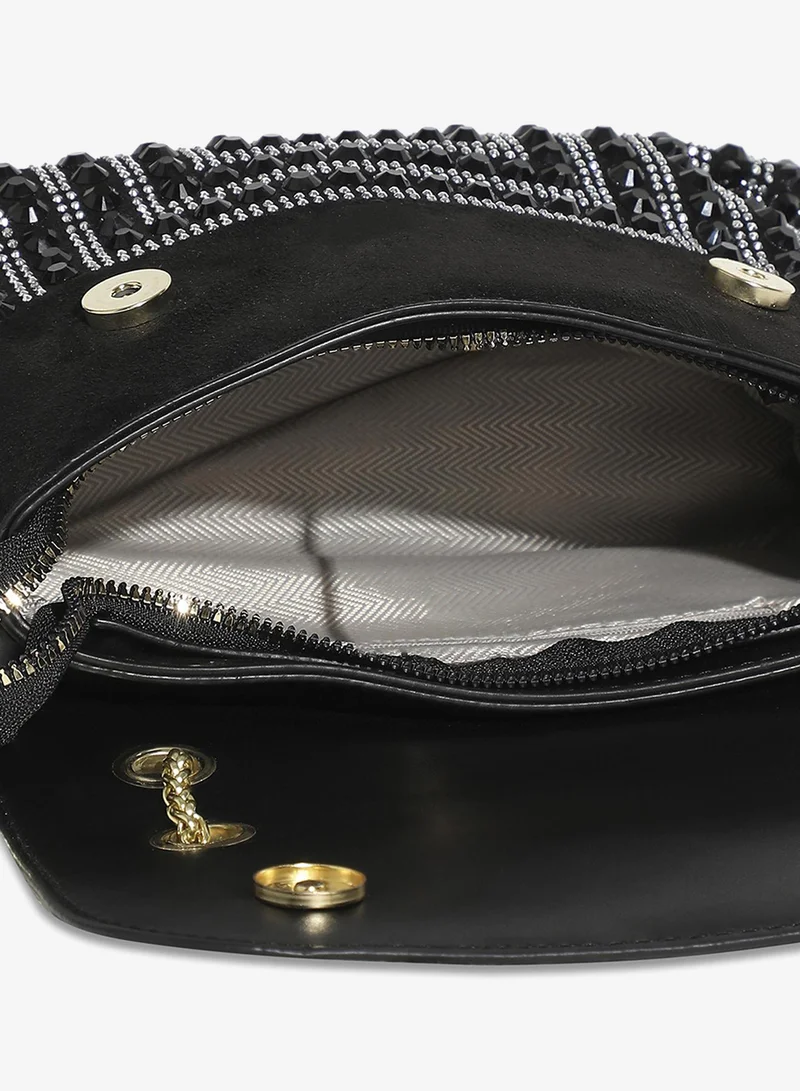 Haute Sauce  All Over Studs Handbag - Black for Women | Best Price UAE