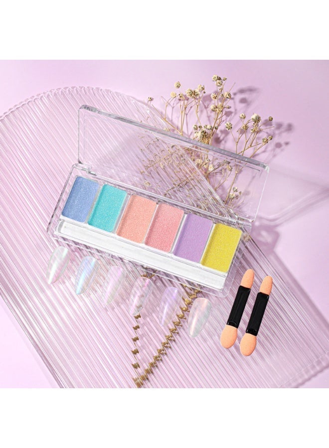 مسحوق مرآة سحرية صلبة بستة ألوان. - Image 4