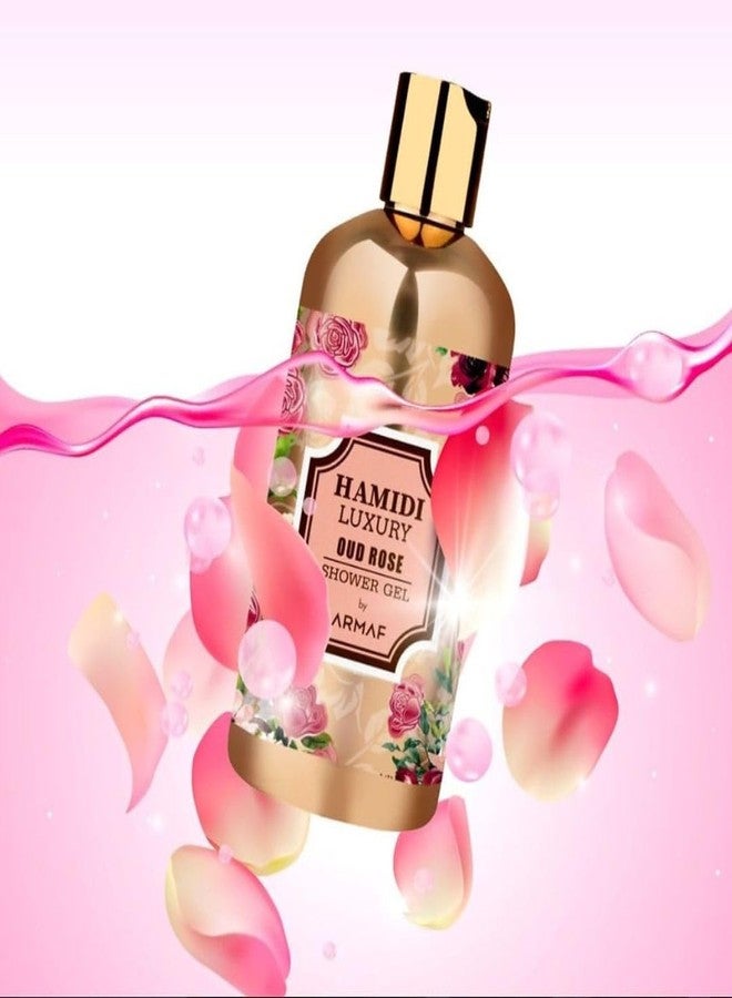 Hamidi Luxury Oud Rose Shower Gel for Women 500ML (16.9 OZ) | Ultra Moisturizing & Skin Nourishing Formula Premium Womens Body Wash For Soft, Hydrated & Revitalized Skin Deep Moisturizing Body Wash - Image 3
