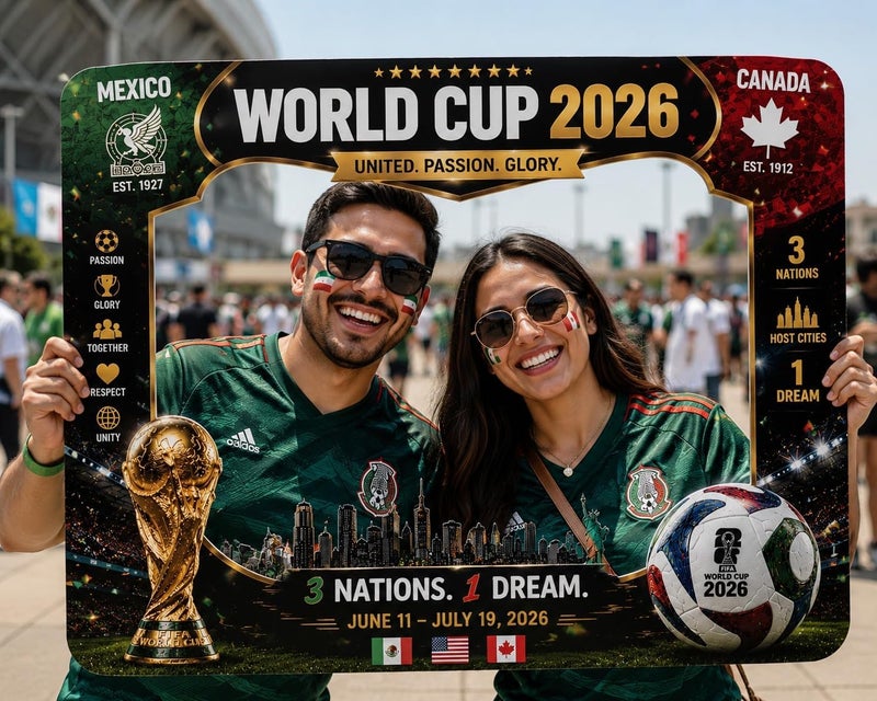 اي ار اس إطار صور كرة القدم ARS لكأس العالم FIFA 2026 - لوحة جدارية فاخرة مؤطرة بتصميم مستوحى من بطولة الولايات المتحدة الأمريكية وكندا والمكسيك، ديكور مثالي لعشاق كرة القدم في المنزل والمكتب. - Image 4