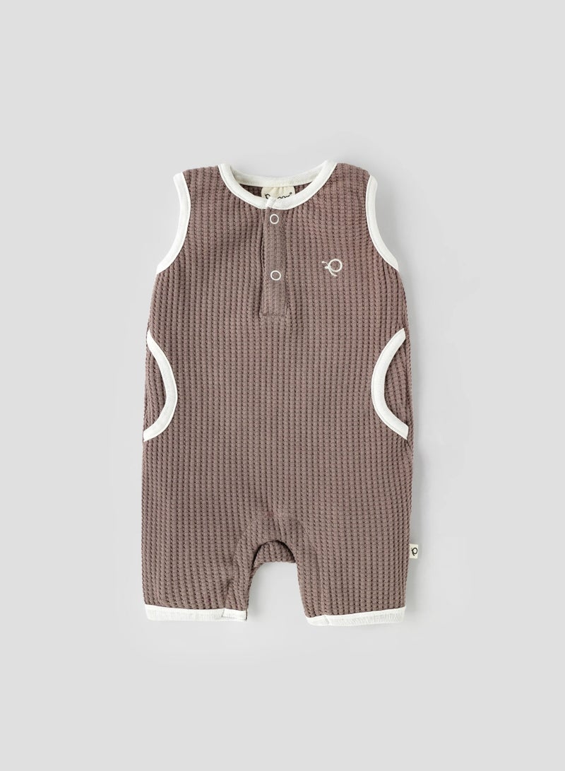 Popees Sleeveless Front Half Open Romper (3-24 Months) for Newborn Boys - Image 1