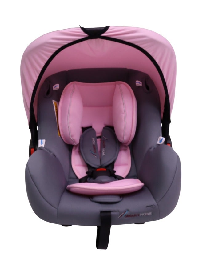 سمارت هوم مقعد سيارة محمول للأطفال مبطن بمادة ناعمة بحزام بخمسة نقاط تثبيت بتصميم مريح مع حامل وقابل للغسل - Image 1