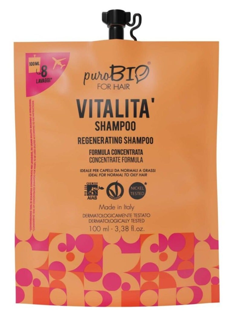 puroBio Regenerating Shampoo with Revitalizing Action 100ml - Image 1