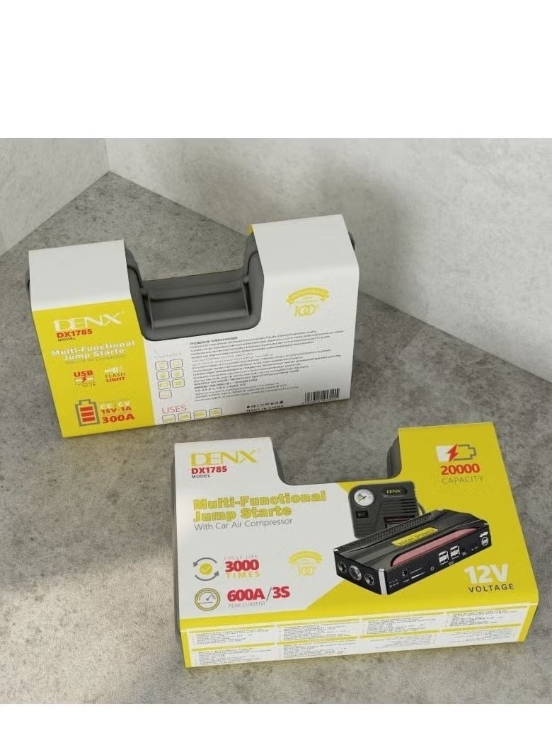 Denx DX1785 20000mAh Car Jump Starter + Multi-Purpose Air Blower - Image 3