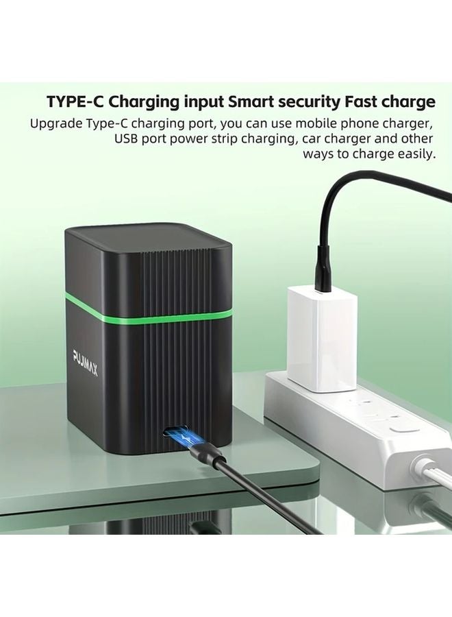 Pujimax 8 Slot AAA Lithium Battery Charging Case With 8pcs 1100mWh Batteries Fast Charging - Image 5