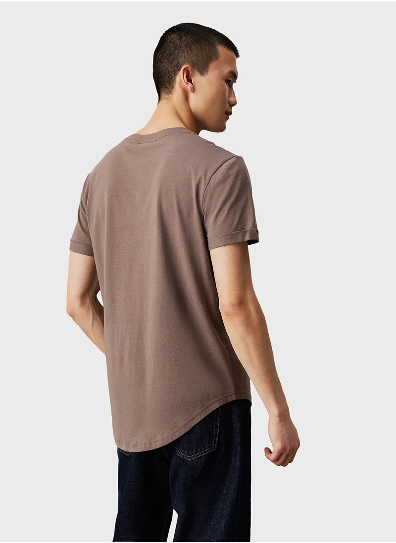 Calvin Klein Jeans Logo Print Crew Neck T-Shirt