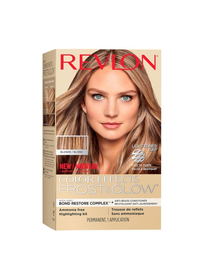 Revlon صبغة شعر ريفلون الدائمة، صبغة شعر دائمة، مجموعة تمييز تأثيرات اللون، خالية من الأمونيا والبارابين، 20 أشقر، 8 أونصات، (عبوة من 1) - Image 1