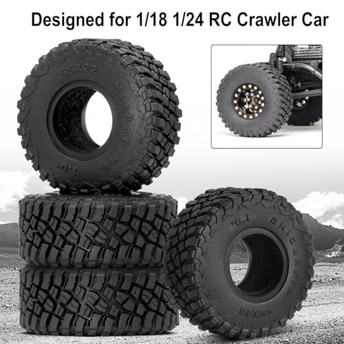 OGUNKE OGRC 1.0 Tires All Terrain Tyre Super Soft and Sticky Tires for 1/18 TRX4M 1/24 RC Crawler Axial SCX24 FMS FCX24-55 * 22mm - Image 5