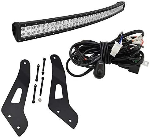 52 inch 288W Offroad Curved LED Light Bar SpotFlood Combo Beam Upper Roof Windshield Mount Brackets wWiring Kit Compatible with Can Am Maverick X3 and X3 Max 20172024 all Models