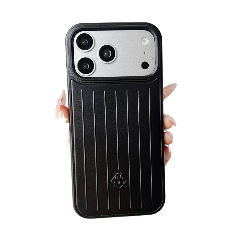 MS Metal Protective Case for iPhone 14 / 14 Plus / 14 Pro / 14 Pro Max with Metal Paint and Full Coverage plus Shockproof plus Anti-Slip Grip plus Drop Protection in Black - Image 1