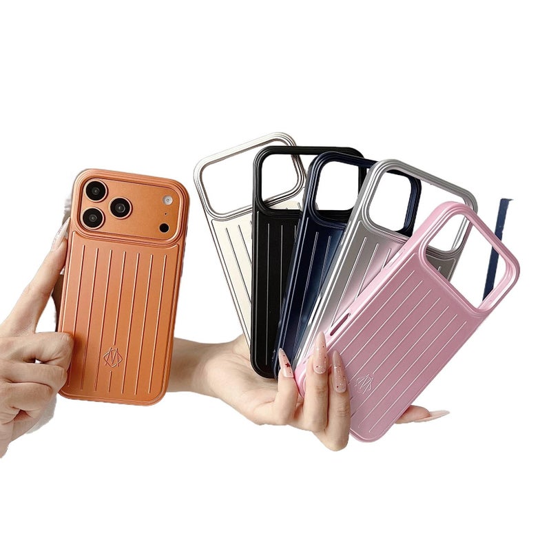 MS Metal Protective Case for iPhone 14 / 14 Plus / 14 Pro / 14 Pro Max with Metal Paint and Full Coverage plus Shockproof plus Anti-Slip Grip plus Drop Protection in Black - Image 2
