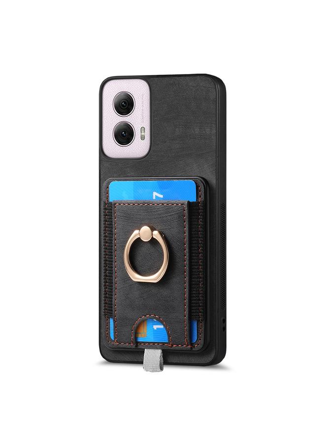 Case For Motorola Moto G Power 2024 5G Retro Splitable Magnetic Card Bag Leather Phone Case