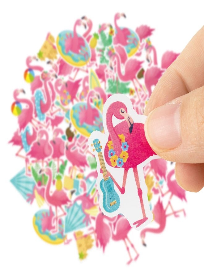 CNhoqc Summer Flamingo Sticker Rolls - 1000pcs Pink Flamingo Waterproof Vinyl Reusable Laptop Stickers Self Adhesive Scrapbook Water Bottle Treval Case Page Activity Pad Summer Birthday Party Favor - Image 4