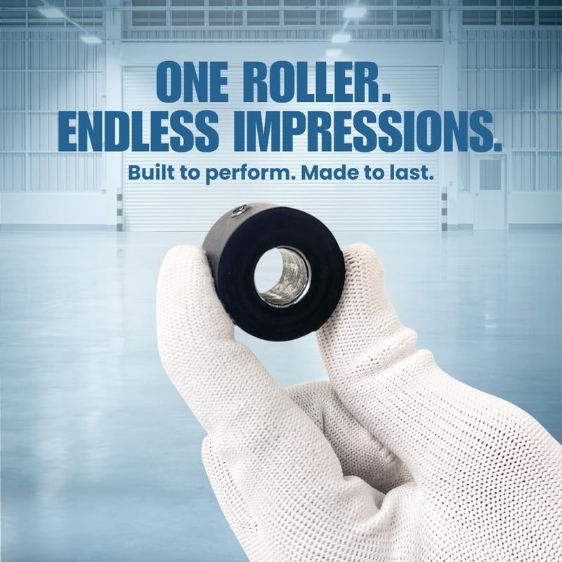 Smartpack Single Roller for Stamping of High-Speed Batch Coding Machine’s Spare Parts | Stamp Coder Roller | Large Roller for Stamp Coder | Spare Roller for Batch Coder | Pack of 1 Roller - Image 1
