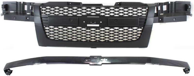 Garage-Pro Grille Assembly Kit for 2004-2012 Chevrolet Colorado - Paintable Shell and Insert, 2-Piece Design with Emblem Provision