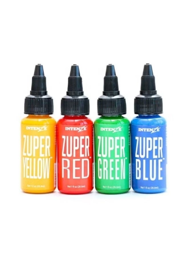 Intenze Tattoo Ink Green 29.6ml Professional Tattoo Pigment High Saturation Long Lasting Skin Safe Vegan Ink - Image 4