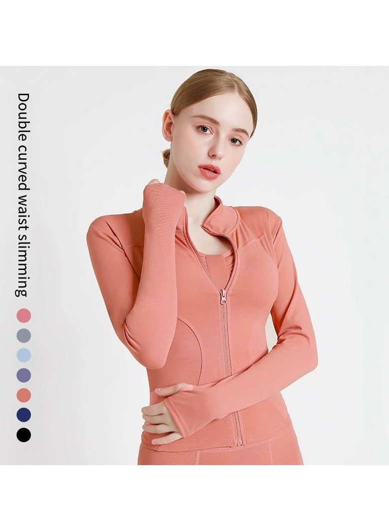 general Quick-Dry Slim Fit Yoga Jacket – Women's Breathable Workout Top for Running & Gym，Yoga Jacket - Image 1