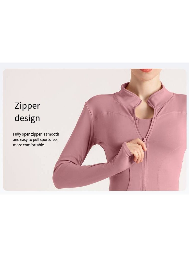 general Quick-Dry Slim Fit Yoga Jacket – Women's Breathable Workout Top for Running & Gym，Yoga Jacket - Image 2
