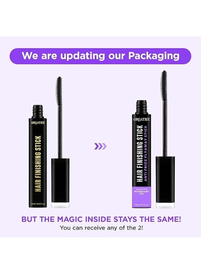 Orgatre Hair Finishing Stick For Women - Pack of 2 (15Ml Each) | Hair Wax Stick For Flyaway Hairs | Use As Hair Setting Spray For Women | Non-Greasy And Non-Sticky Hair Stick Gel - Image 3