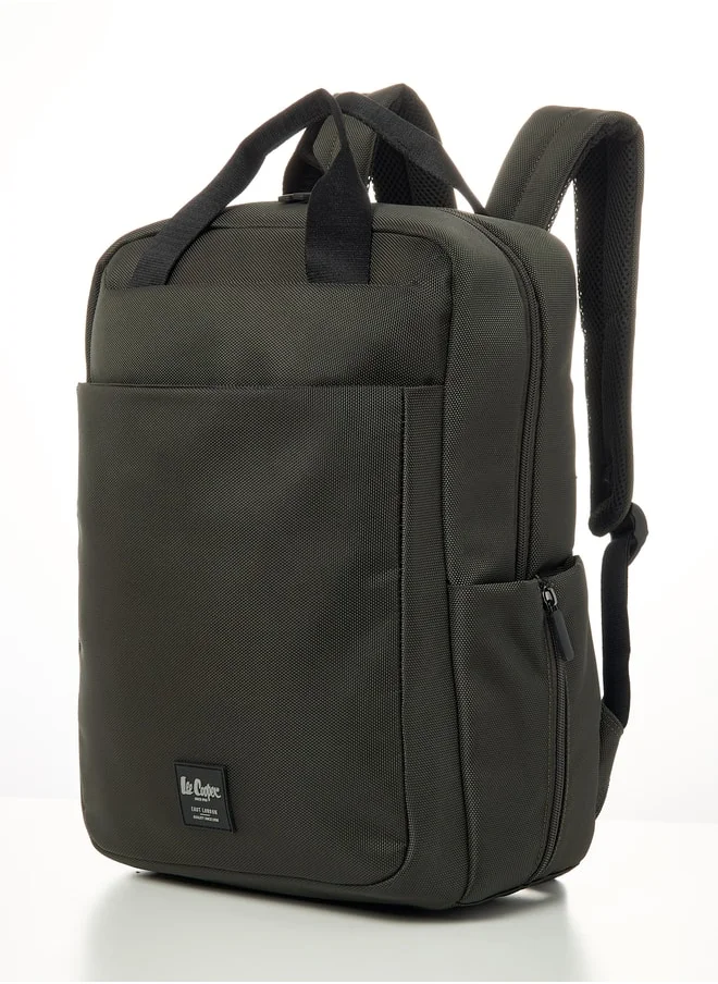 Lee Cooper Applique Backpack with Adjustable Strap and Zip Closure - 41x28x13 cm