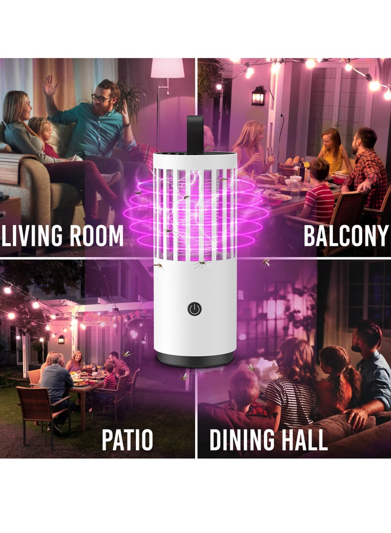 SOLARAE مصيدة البعوض الكهربائية، مصباح قاتل البعوض بسحب فعال، قاتل الحشرات للبعوض والذباب في الهواء الطلق للحديقة، الشرفة، المنزل، الداخلية والخارجية - Image 2