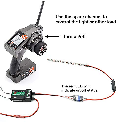 elechawk RC Remote Controlled AUX on/Off Electronic Switch Relay for Car Truck Boat LED Light Drone (4A) - Image 3