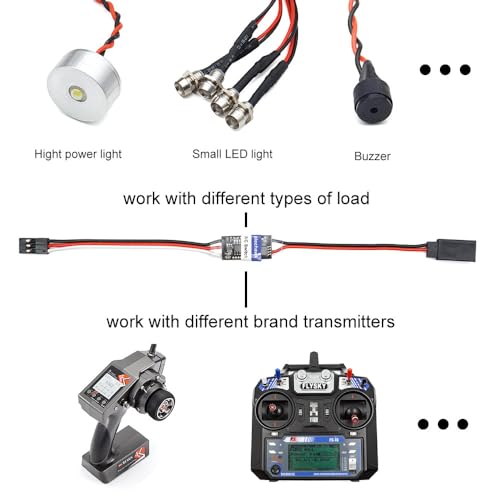 elechawk RC Remote Controlled AUX on/Off Electronic Switch Relay for Car Truck Boat LED Light Drone (4A) - Image 4