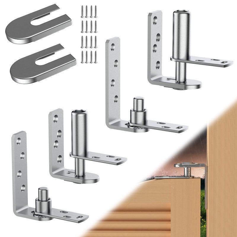 Dolenor Saloon Door Hinges Double Action Spring Hinge Self Closing Heavy Duty Swinging Door Hardware for Cafe Doors Two Way Swing 304 Stainless Steel Big Double Door 2 Pack - Image 2