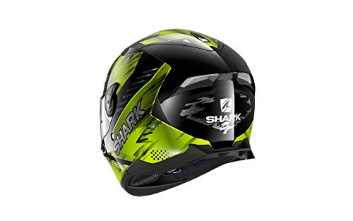 Shark خوذة دراجة نارية للرجال من شيرك، أسود/أصفر، XS - Image 2