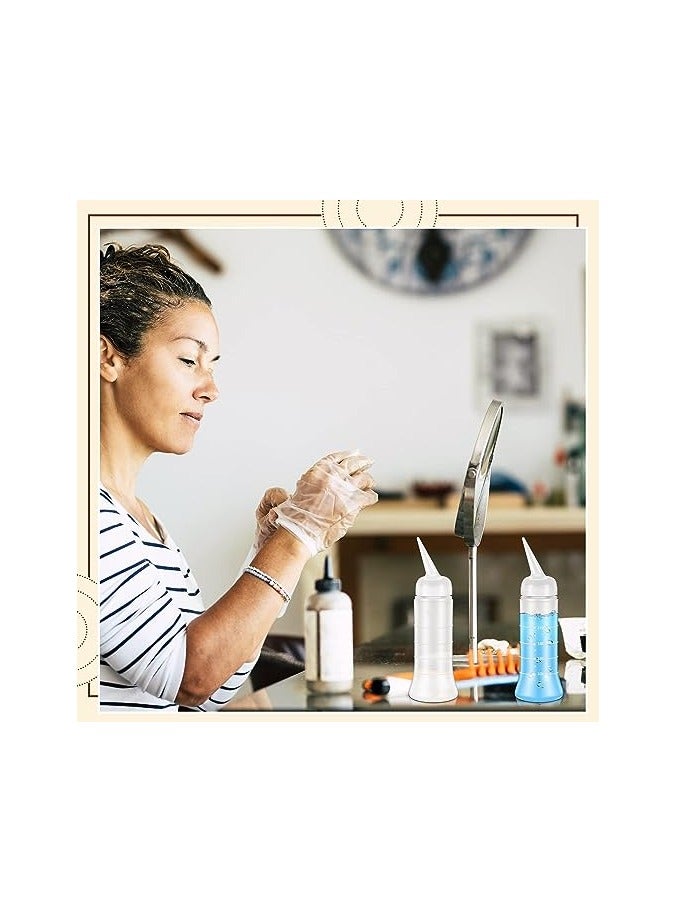 SYOSI Hair Color Applicator Bottle, with Angled Tip 8.5 Oz Hair Color Dye Applicator Bottle Oil Bottles for Hair Plastic Squeeze Bottle for Home Salon Use for Grooming at Home or Traveling (12 Pieces)  - Image 5