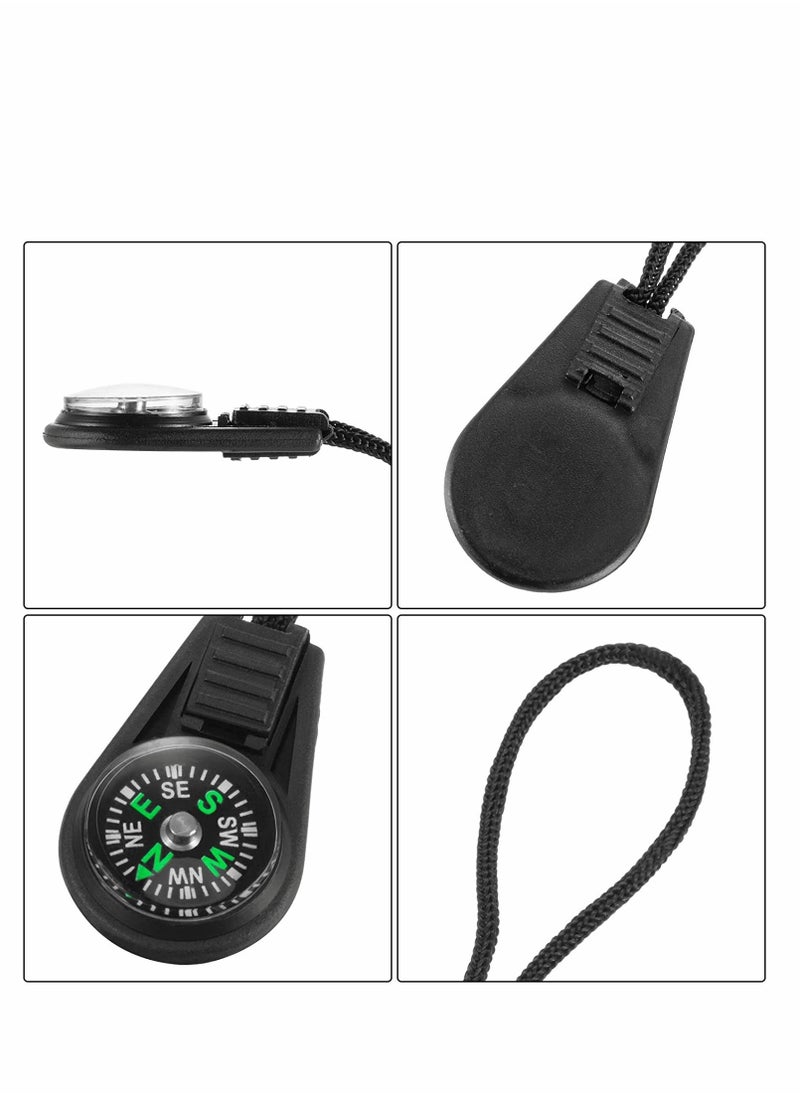 Generic 10 Pack Mini Survival Compasses with Chain - Liquid Filled Pocket Keychain for Outdoor Camping and Hiking - Image 3