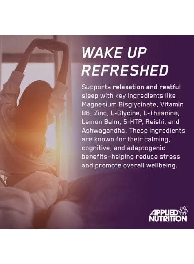 Applied Nutrition Sleep Unwind & Recover Powder, Black Grape Flavor, Magnesium, L-Theanine, L-Glycine & Botanical Blend, Nighttime Wellness Drink Mix, 30 Servings, 300g - Image 3