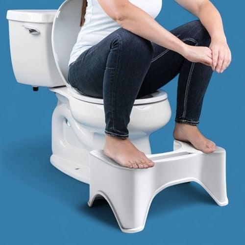 Techhark® Perfect Posture Plastic Squat Baby Potty Step Stool for Western Toilet Scientific Angle, Anti-Slip, Anti-Constipation, 18 cm Height (White) - Image 5