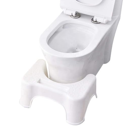 Techhark® Perfect Posture Plastic Squat Baby Potty Step Stool for Western Toilet Scientific Angle, Anti-Slip, Anti-Constipation, 18 cm Height (White) - Image 1